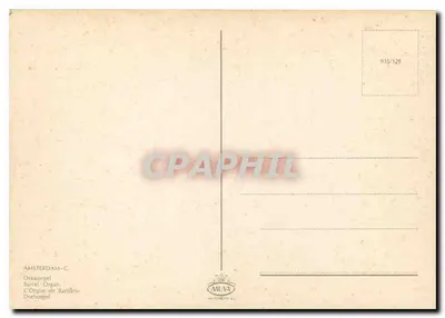 Amsterdam — Órgão de barreira — editor MCLA, n° 935/129 — Verso