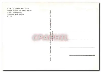 Piccola cassa di San Fauste — Email champlevé XIII secolo — Éditions des Musées Nationaux CL 08 — Verso