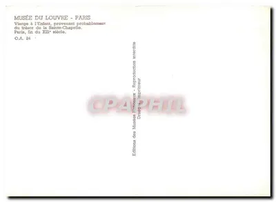 Maagd met Kind — waarschijnlijk afkomstig uit het schat van de Heilige Kapel — Musée du Louvre, Parijs — Achterkant