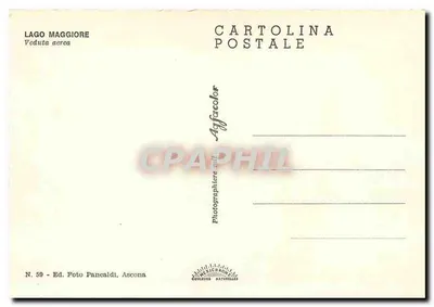 Lago Maggiore — Widok z powietrza — Ed. Foto Pancaldi, Ascona, N. 59 — Rewers