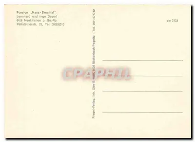 Pension Haus-Bruchtal — Leonhard und Inge Deyerl — Riegel-Verlag — Verso