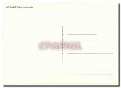 Wnętrze kaplicy Świętego Leona — Bad Ragaz — n° 170 — Rewers