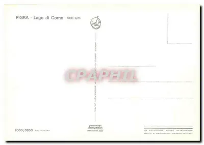 Pigra - Lago di Como - 900 m — wydawca Sampietro, n° 2036/3853 — Rewers