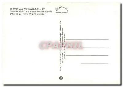 Kort honoru przy ratuszu — widok nocny (XVI wiek) — Éléé — Rewers