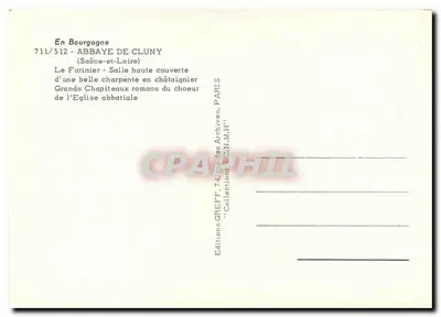 Abadia de Cluny — Sala alta do coro — Edições Greff — Verso