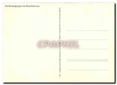 Kobiety alpskie — widok na Berninę — wydawca Fagnalin Press AG, Sinedan — Rewers