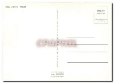 Vista noturna de Morat — vista tirada sob um arco — Edições R. Jeanneret, La Chaux-de-Fonds — Verso