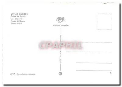 Morat-Murten — Brama Berne — BOVEY & Cie, Genewa — Rewers