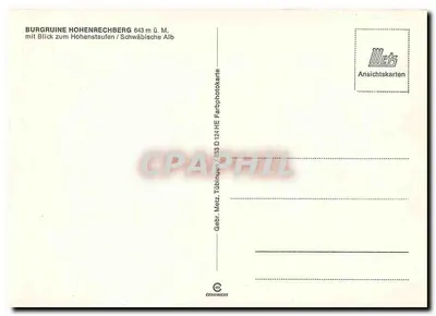 Hohenrechberg — Ruína de uma fortaleza medieval — Meetz, série D 124 — Verso