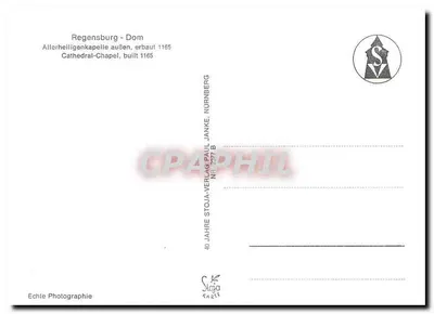 Regensburg — Katedra — kaplica Allerheiligen, wydawca Paul Janke, Nürnberg, nr 2377 B — Rewers