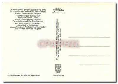 Zamek Clos Vougeot — Burgundia — Wydawca IRIS — Rewers