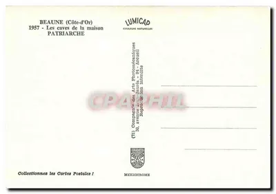 Beaune (Côte-d'Or) — Jaskinie domu Patriarche — Lumicap — Rewers