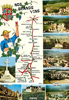 Nossos Grandes Vinos — Carteira turística vinícola da Côte de Nuits e da Côte de Beaune — Editor Combier