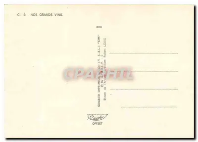 Nossos Grandes Vinos — Carteira turística vinícola da Côte de Nuits e da Côte de Beaune — Editor Combier — Verso