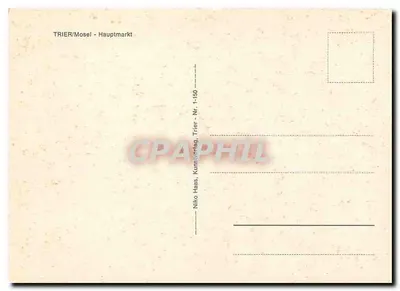 Trier/Mosel - Piazza principale — mercato vivace con chiesa e edifici storici — edizione Niko Haas, Trier — Verso
