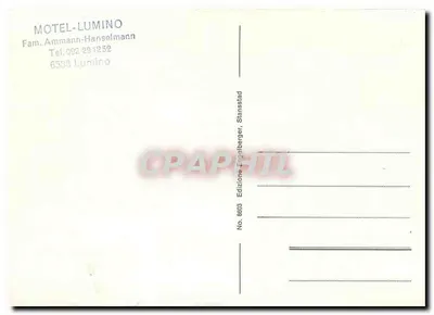 Ticino — Witaj z Ticino — nr 8803 — Rewers