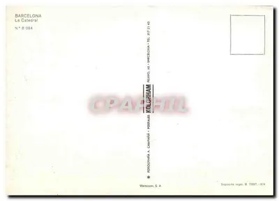 Barcelonę — Katedra — Kolorpham — Rewers