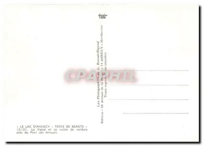 Jezioro Annecy — Ziemia piękna — obok Mostu Miłosierdzia — Wydawnictwo G. Rossat-Mignod — Rewers