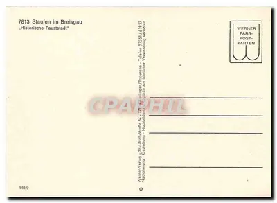 Staufen im Breisgau — Historyczna Fauststadt — Werner Farb-Postkarten — Rewers