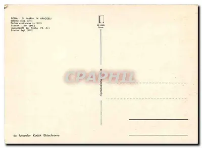 Rom - S. Maria in Aracoeli — Außenseite (13. Jahrhundert) — Verlag AD LOZZI, Seriennummer nicht sichtbar — Rückseite