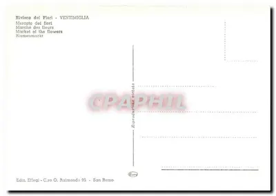Mercado das Flores - Ventimiglia — Editor Effegi, C.so Raimondo 95, San Remo — Verso