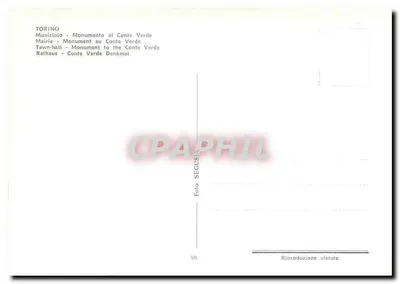 Torino - Pomnik hrabiego Zelonego — wydawca Folio Segusin, nr 59 — Rewers