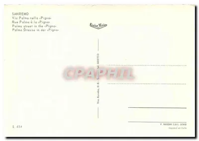 Sanremo — Via Palma w «Pigna» — Ririer Visier, S. 414 — Rewers