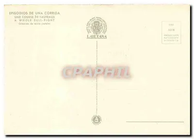 Passe à genoux avec la muleta — Farol de rodillas — (16) — Laifetana — Rewers