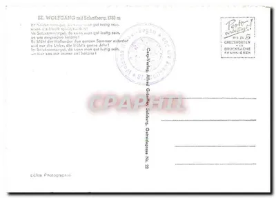 St. Wolfgang — widok wsi i kościoła — Copry-Verlag, Altrad Grundl, Geraedgasse Nr. 22 — Rewers