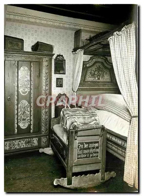 Quarto tradicional — berço balançador — Helmaudmuseum Fendtshvangen, Foto-Dehinger