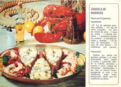 Zarzuela de Mariscos — Receita para 6 pessoas — Sindicato Nacional del Olivo