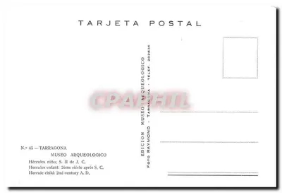 Hércules criança — IIº século após J.C. — Edição Raymond, Tarragone — Verso