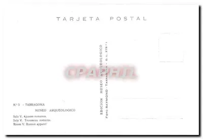 Sala V — Ajuares romanos — Museu Arqueológico de Tarragone — Edição Raymond, n°5 — Verso