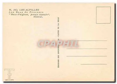 Les Alpilles — Les Baux-de-Provence — Wydawnictwo de la Selle — Rewers