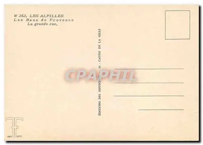 Les Baux-de-Provence — La grande rue — Éditions des Septfontaines — Verso