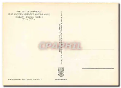 Les Saintes-Maries-de-la-Mer — Zamek kościoła — Wydawca G. Gandini, Marsylia — Rewers