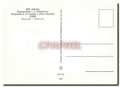 Statua świętej Hemmy — Ołtarz Stift Admont — n° 5271 — Rewers