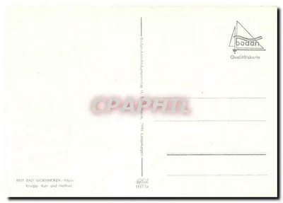 Bad Wörishofen — Kneipp-Heilbad — editor bodan, n° 8937 — Verso