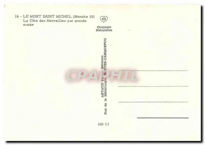 Mont Saint-Michel — Wyspa Cudów przy dużej pływie — AS — Rewers