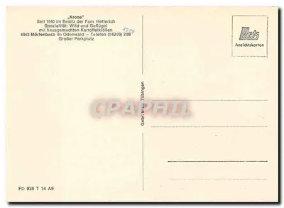 Krone — Mörlenbach/Odenwald — Mets Ansichtskarten — Rewers