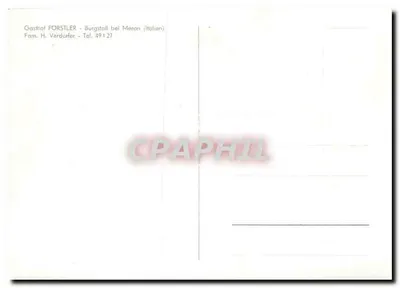 Pensão FORSTLER — Burgstall perto de Meran (Itália) — Verso