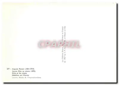 पियानो पर लड़कियाँ — ऑगस्ट रेनोअर (1841-1919) — ब्राउन, पेरिस के संस्करण — पीछे