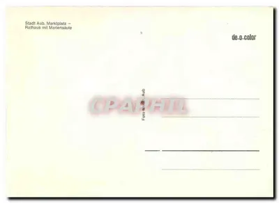 Aub — Rathaus com a Coluna de Maria — Verso