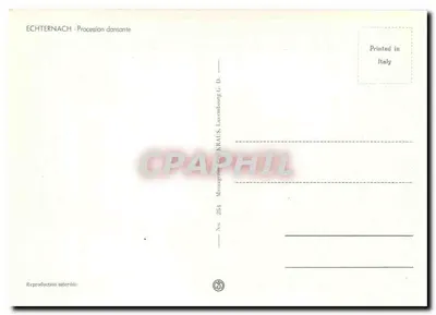 Echternach — Processão dançante — No. 254 — Verso