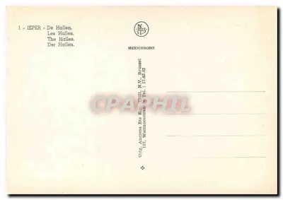 Ieper - Les Halles — Anciens Halles — Editor Iris, Bruxelas — Verso