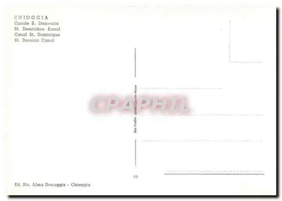 Chiooggia — Kanał Świętego Dominika — Wyd. Ria. Alma Donaggio - Chiooggia, nr 19 — Rewers