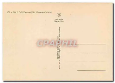 Boulogne-sur-Mer — Puerto y Torre de la Ciudadela —n°102 — Reverso