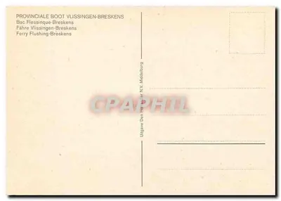 Ferry Vlissingen-Breskens — Provinciale Boot Vlissingen-Breskens — Editora N.V. Middelburg — Verso