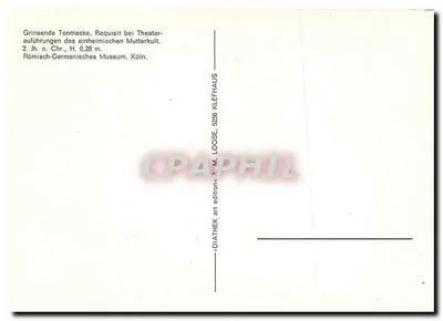Grzmiące maski z gliny — Rekwizyt do teatrów kultu matki — wydawca A.M. Loose, nr 5256 — Rewers