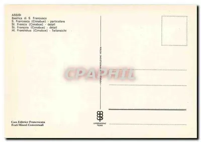 Święty Franciszek z Asyżu — szczegół katedry — Casa Editrice Francescana Frati Minori Conventuali — Rewers
